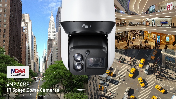 IDIS releases latest generation of 6MP and 8MP PTZ cameras. (Credit: IDIS)